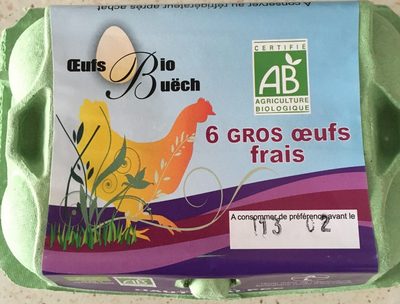 6 gros oeufs frais front packaging