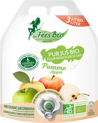 Pur jus pomme bio front packaging