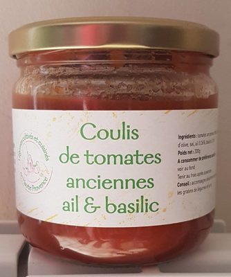 Coulis de tomates anciennes et basilic front packaging