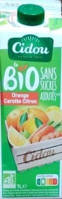 Jus Orange carotte citron front packaging