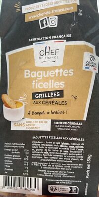 Baguettes ficelles grillées aux céréales