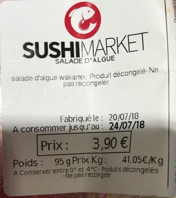 Salade d algue wakame front packaging