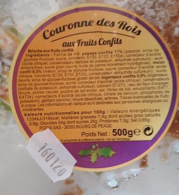 Couronne des rois aux fruits confits