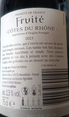 Vin rouge Côtes du Rhône