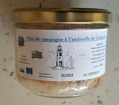 Pâtė de campagne à l'andouille Guéméné front packaging