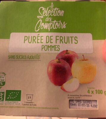 Purée de pommes front packaging