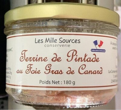 Terrine de pintade au foie gras de canard