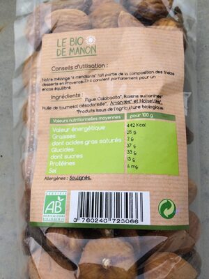 Melange special 4 mendiants ingredients label