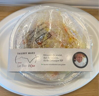 Fricassée de poulet duo de carottes riz