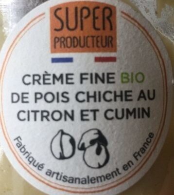 Crème fine bio de pois chiche