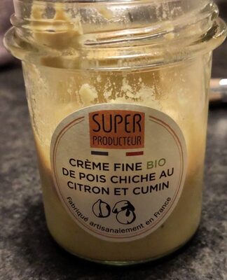 Crème fine Bio de pois chiche au citron et cumin