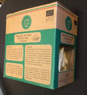 Feuille de pain kamut bio et romarin