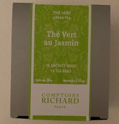 Thé vert au jasmin front packaging