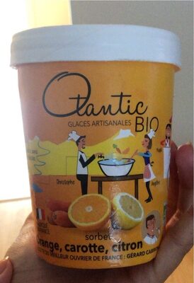 Sorbet orange, carottes, citron