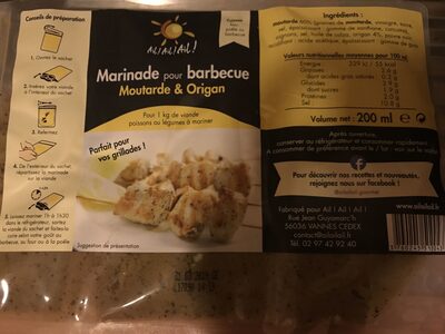 Marinade pour barbecue - Moutarde & Origan