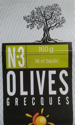 Olives Grecques Ail et basilic