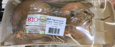 Oignons jaunes bio front packaging