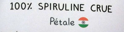 Pétales de Spiruline Crue ingredients label