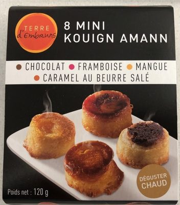 8 Mini Kouign Amann - Chocolat - Framboise - Mangue - Caramel au Beurre Salé