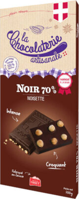 Tablettes de chocolat Noir 70% noisette