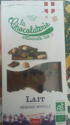 Lait mendiant myrtille front packaging