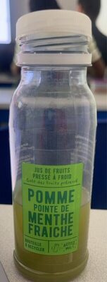 Jus de fruits pressés à froid pomme pointe de menthe fraiche