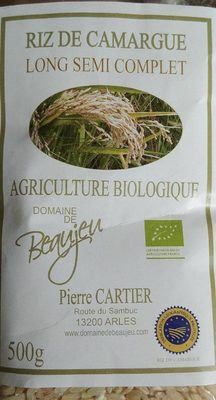 Riz de Camargue long semi complet biologique