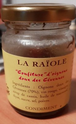La Raïole “Confiture” d'oignons doux des Cévennes