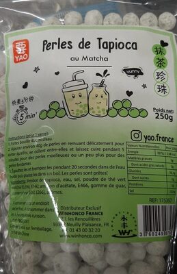 Perle de tapioca matcha