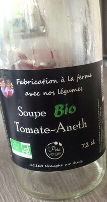 Soupe bio tomats-aneth
