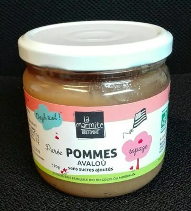 Purée pommes topaze front packaging