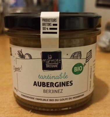 Tartinable aubergines front packaging