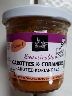 Tartiable au sarrasin Carottes & coriandre front packaging
