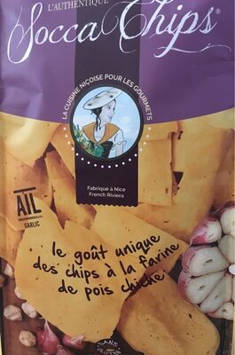 Socca Chips® Ail front packaging