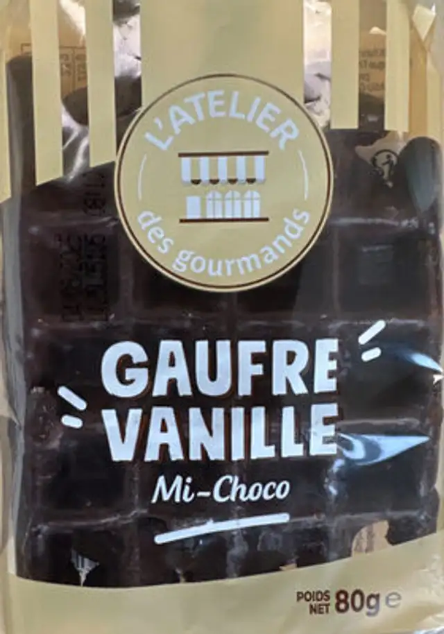 Gauffre vanille mi-choco front packaging