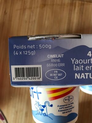 Yaourt des montagnes catalanes front packaging