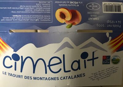 Yaourt lait entier brasses a la pêche