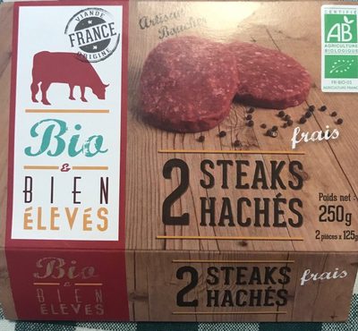 2 steaks hachés front packaging