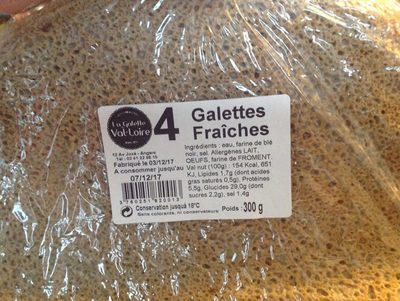 Galettes fraiches front packaging