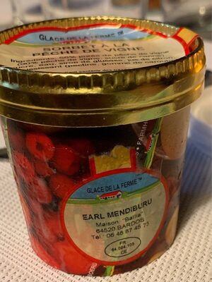 Sorbet a la peche de vigne