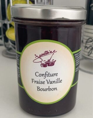 Confiture fraise vanille bourbon front packaging
