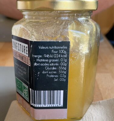 Confiture poire vanille