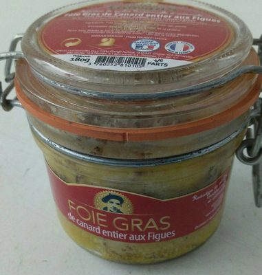 Foie gras de canard entier au figues front packaging