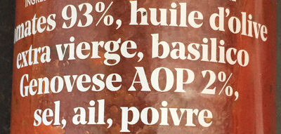 Italiens do better ingredients label