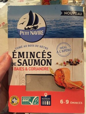 Émincés de saumon front packaging