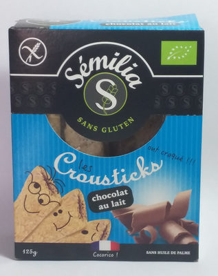 Les Crousticks chocolat au lait front packaging