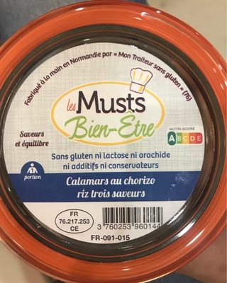 Calamars au chorizo riz trois saveurs