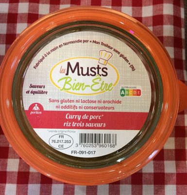 Curry de porc riz trois saveurs