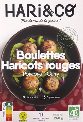 Boulettes Haricots rouges - Poivrons - Curry front packaging