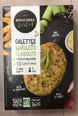 Galettes Haricots flageolets, poireaux-muscade